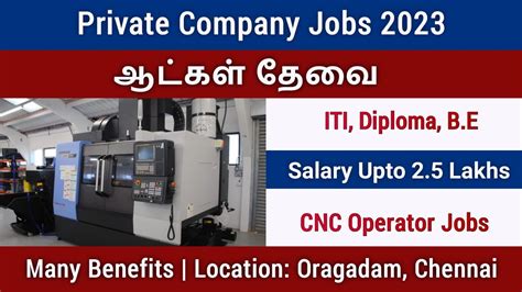 cnc machine operator job vacancy in chennai|cnc machine operator jobs in Chennai.